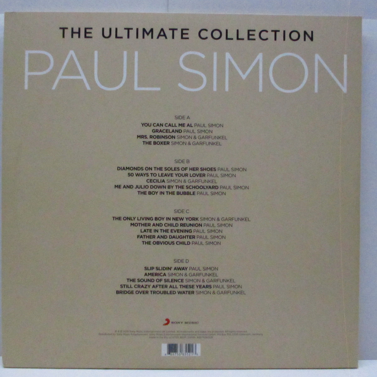 PAUL SIMON (ポール・サイモン)  - The Ultimate Collection (EU オリジナル「180g 」2xLP+ブックレット/光沢見開ジャケ) 全19曲入りベスト！