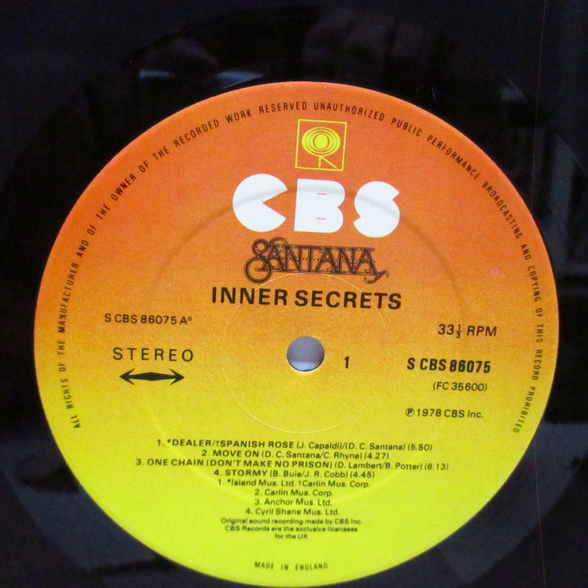 SANTANA (サンタナ)  - Inner Secrets (UK オリジナル LP+インサート) '78年10th アルバム！