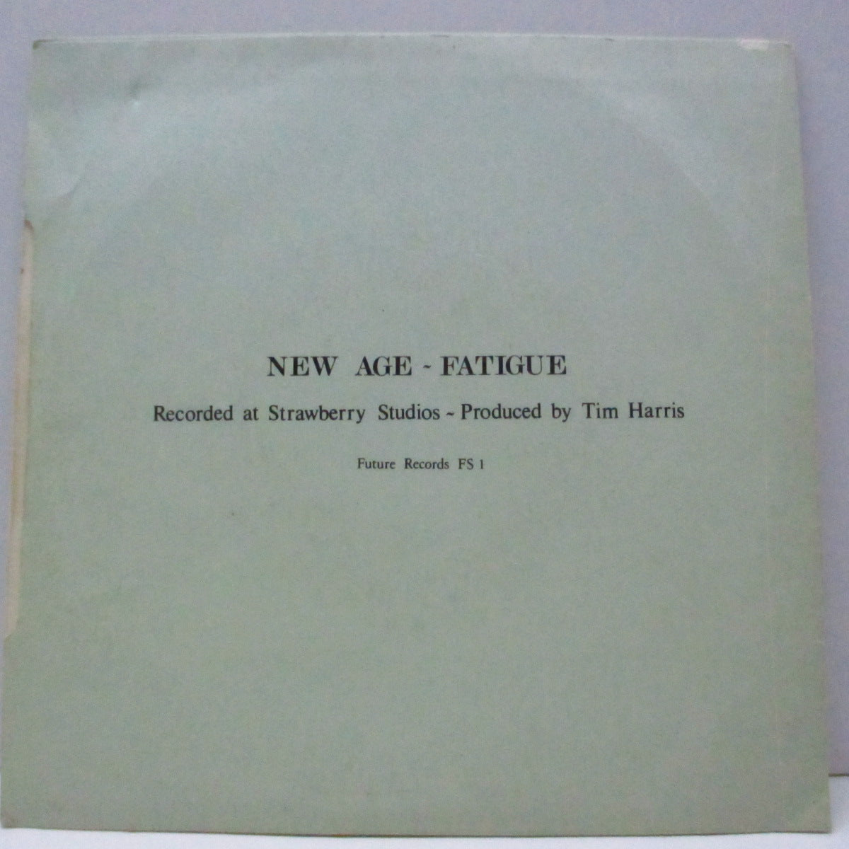 BLITZ (ブリッツ)  - New Age / Fatique (UK オリジナル 7"/エンボス加工マット固紙ジャケ) パンク時代最後のシングル !