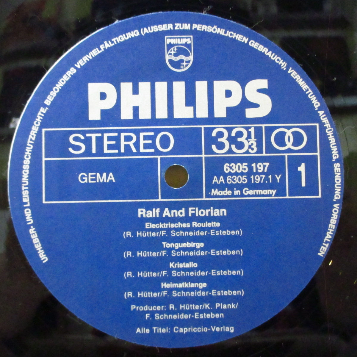 KRAFTWERK (クラフトワーク)  - Ralf & Florian (German リプロ再発「全曲クレジット表記ラベ」 LP+特大ポスター/ざら紙ジャケ) '73年3rdアルバム