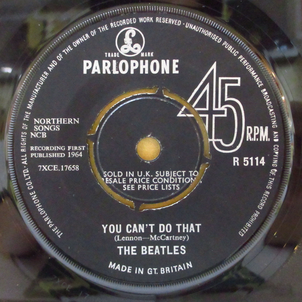 BEATLES (ビートルズ)  - Can't Buy Me Love (UK '64 オリジナル「ラウンドセンター」 7インチ+カンパニースリーブ)