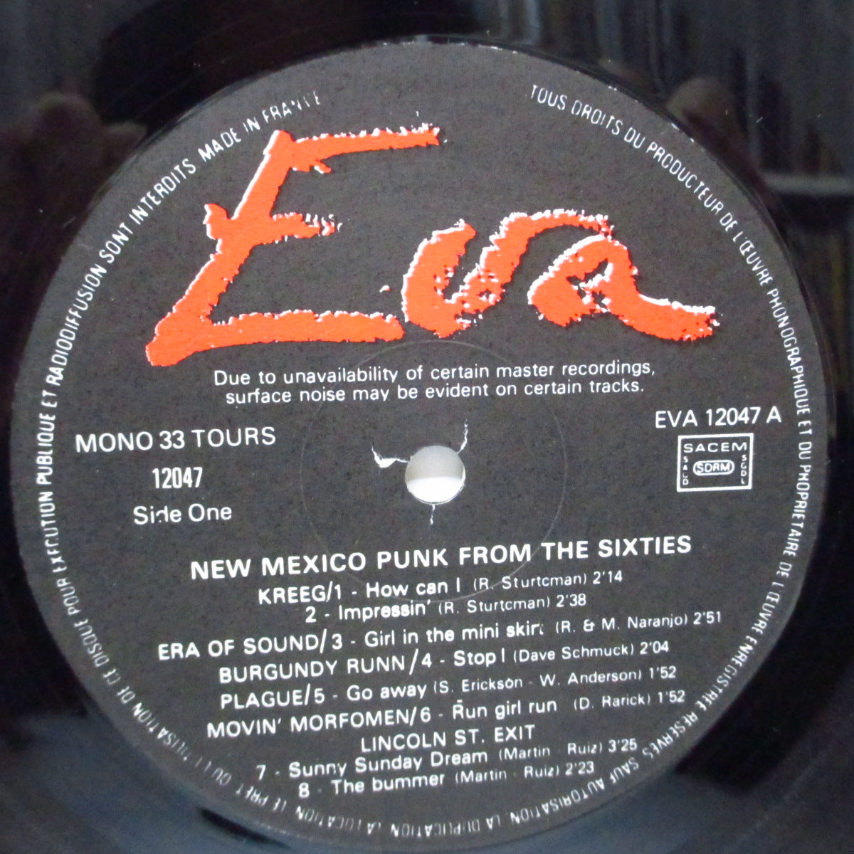 V.A. (米ニューメキシコ州60'sマイナー・ガレージロック・コンピ！)  - New Mexico Punk From The Sixties (France オリジナル「モノラル」LP)