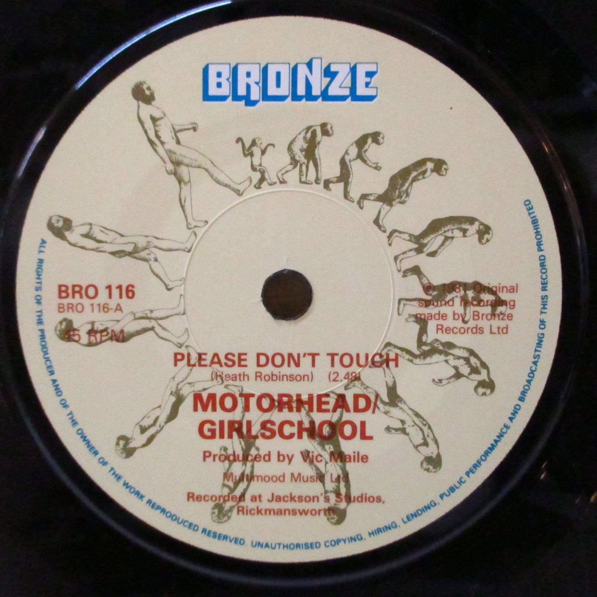 MOTORHEAD / GIRLSCHOOL (モーターヘッド / ガールスクール)  - St.Valentines Day Massacre (UK '81 オリジナル「紙ラベ・フラットセンター」3曲入り 7インチ+ソフト紙ジャケ)