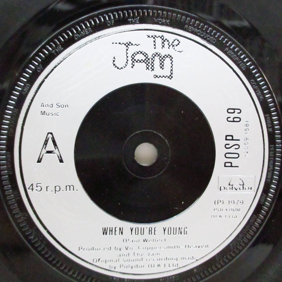 JAM, THE (ザ・ジャム)  - When You're Young (UK Orig.7"/Laminate PS)