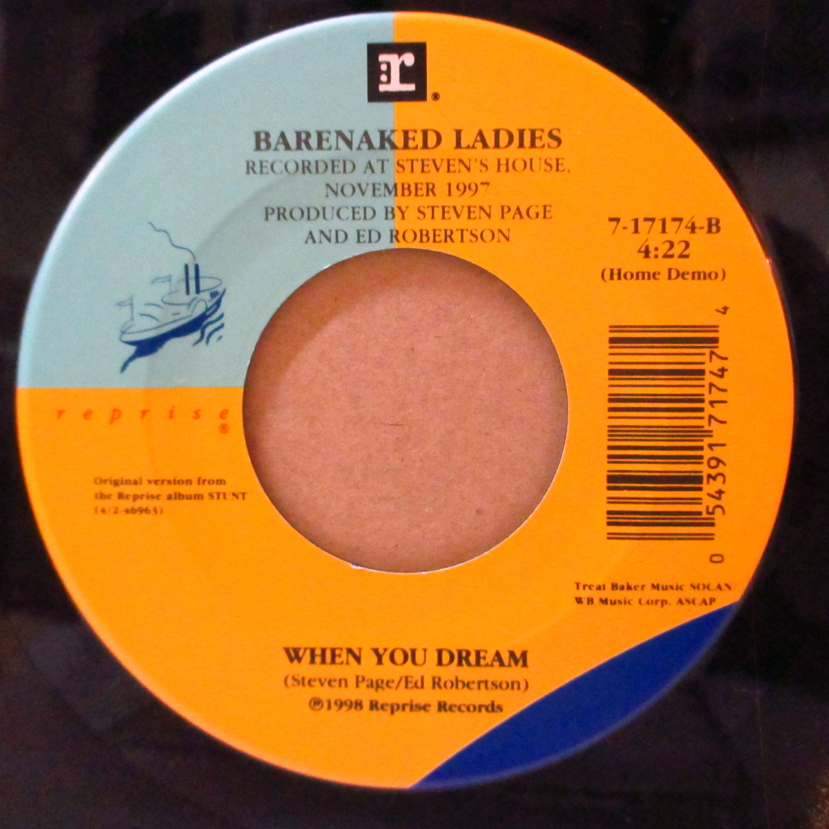 BARENAKED LADIES (ベアネイキッド・レディース)  - One Week (US '98 オリジナル「ジュークボックス」  7インチ)