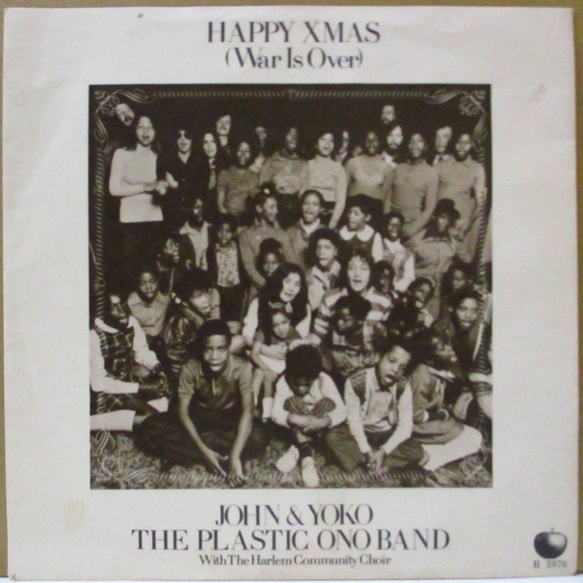 JOHN LENNON (PLASTIC ONO BAND) (ジョン・レノン (プラスチック・オノ・バンド))  - Happy Xmas - War Is Over (UK '72 オリジナル「ラウンドセンター黒盤」7インチ+ソフト紙ジャケ)