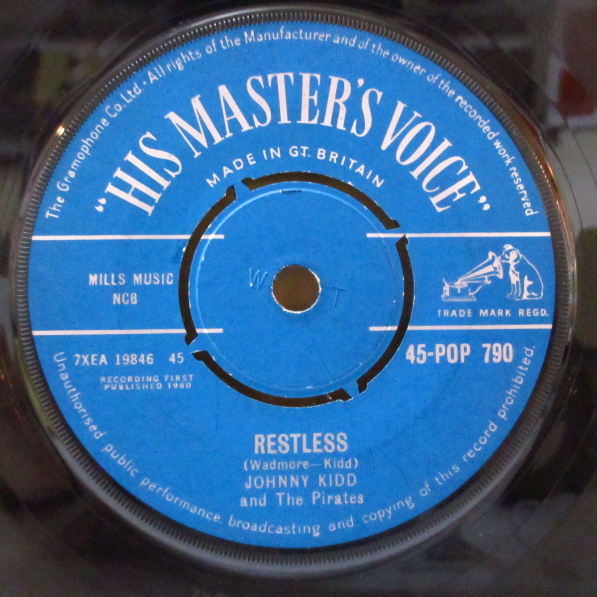 JOHNNY KIDD & THE PIRATES (ジョニー・キッド & ザ・パイレーツ)  - Restless (UK 初回 オリジナル7インチ+カンパニー・スリーブ)怪メロ・ストロール・R&R！