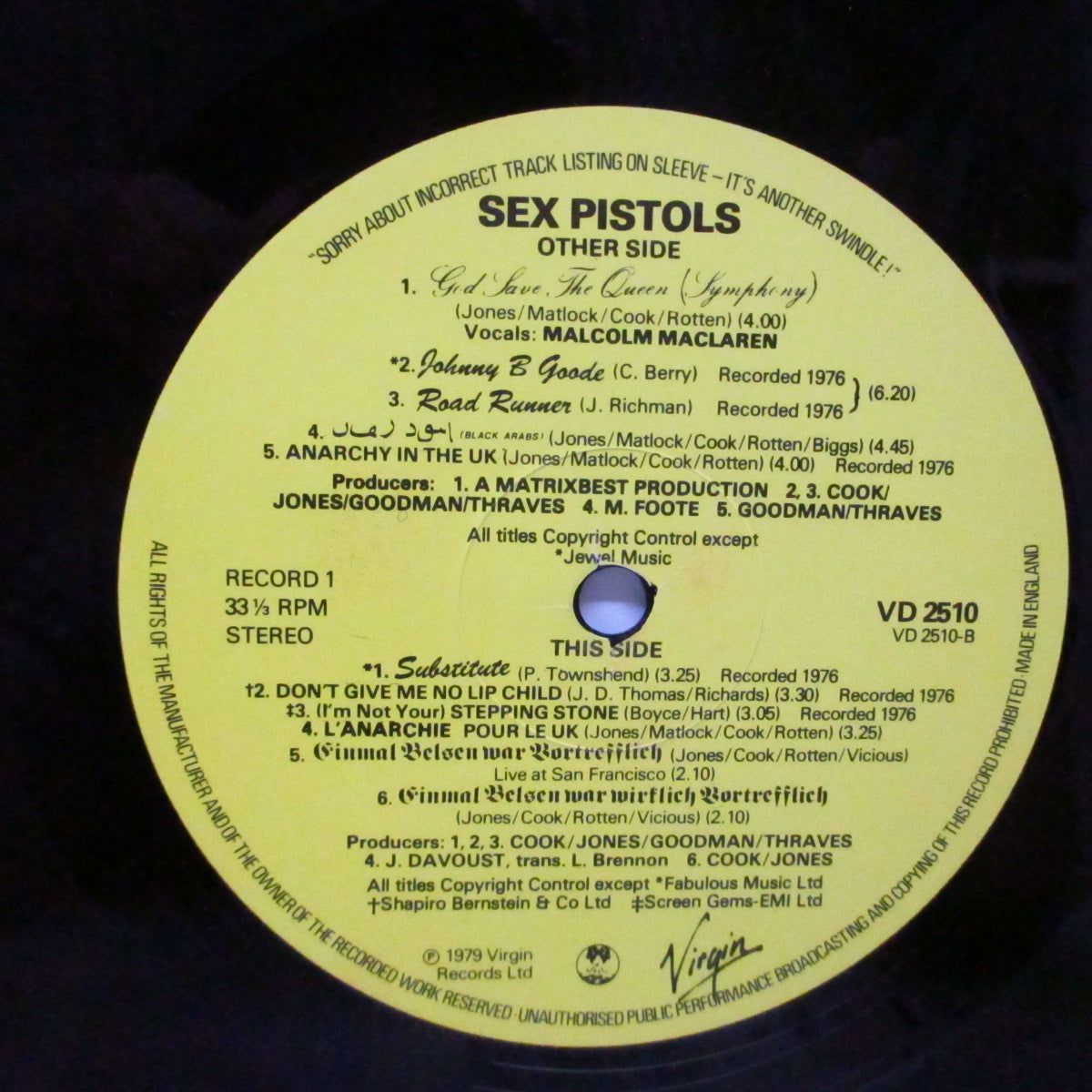 SEX PISTOLS (セックス・ピストルズ)  - The Great Rock'n'Roll Swindle (UK '79 「4thプレス」2xLP+インサート/見開ジャケ）