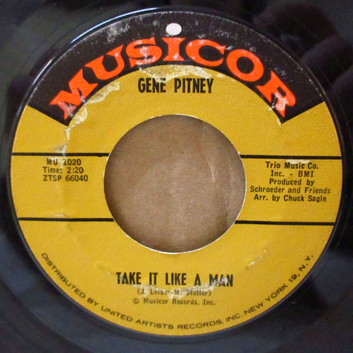 GENE PITNEY (ジーン・ピットニー)  - (The Man Who Shot) Liberty Valance (US '62 オリジナル7インチ+カンパニースリーブ) 全米4位の大ヒット！