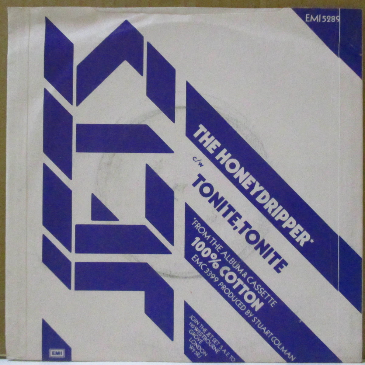 JETS (ジェッツ)  - The Honeydripper / Tonite Tonite (UK '82 オリジナル 7インチ/光沢ソフト紙ジャケ)