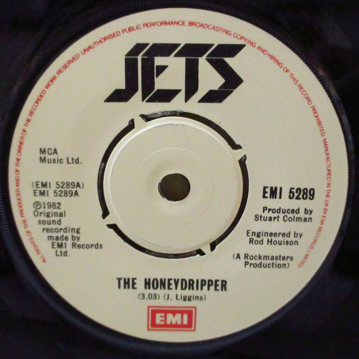 JETS (ジェッツ)  - The Honeydripper / Tonite Tonite (UK '82 オリジナル 7インチ/光沢ソフト紙ジャケ)