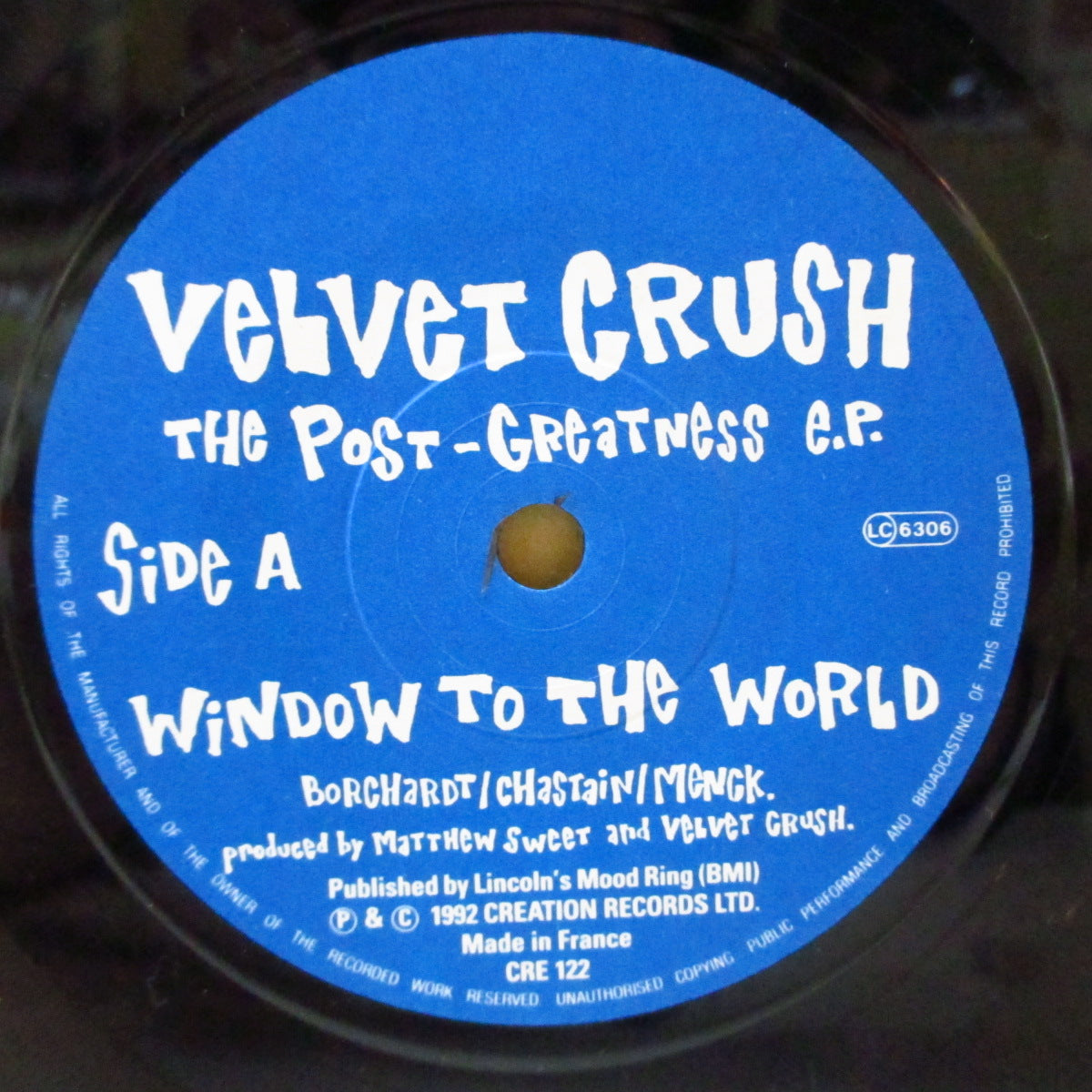 VELVET CRUSH (ヴェルヴェット・クラッシュ)  - The Post-Greatness EP (UK 限定 7インチ+光沢固紙ジャケ)