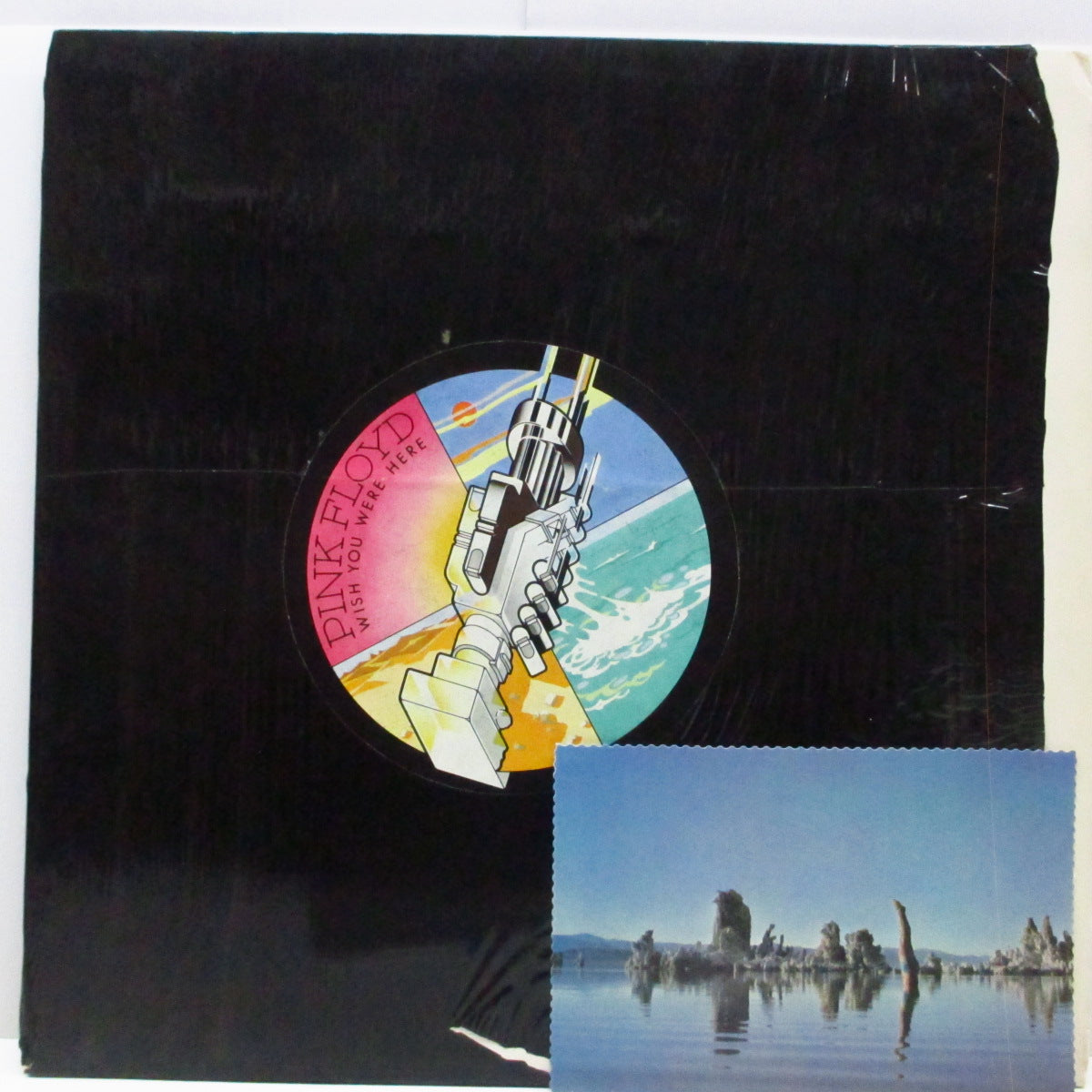 PINK FLOYD (ピンク・フロイド)  - Wish You Were Here (UK '76 セカンドプレス LP+角丸インナー、ポストカード/ステッカー付き「黒シュリンクラップ」ジャケ）