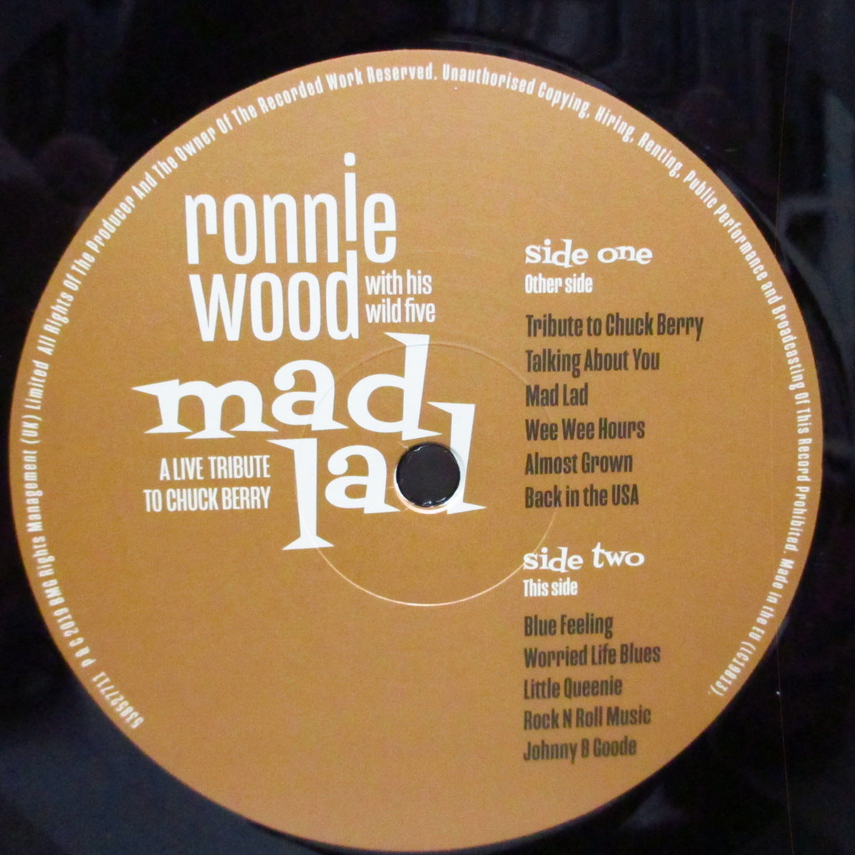 RON WOOD With His Wild Five (ロン・ウッド・ウィズ・ヒズ・ワイルド・ファイヴ)  - Mad Lad : A Live Tribute To Chuck Berry (EU オリジナル 180g LP+インナー/光沢見開ジャケ) feat.イメルダ・メイ !