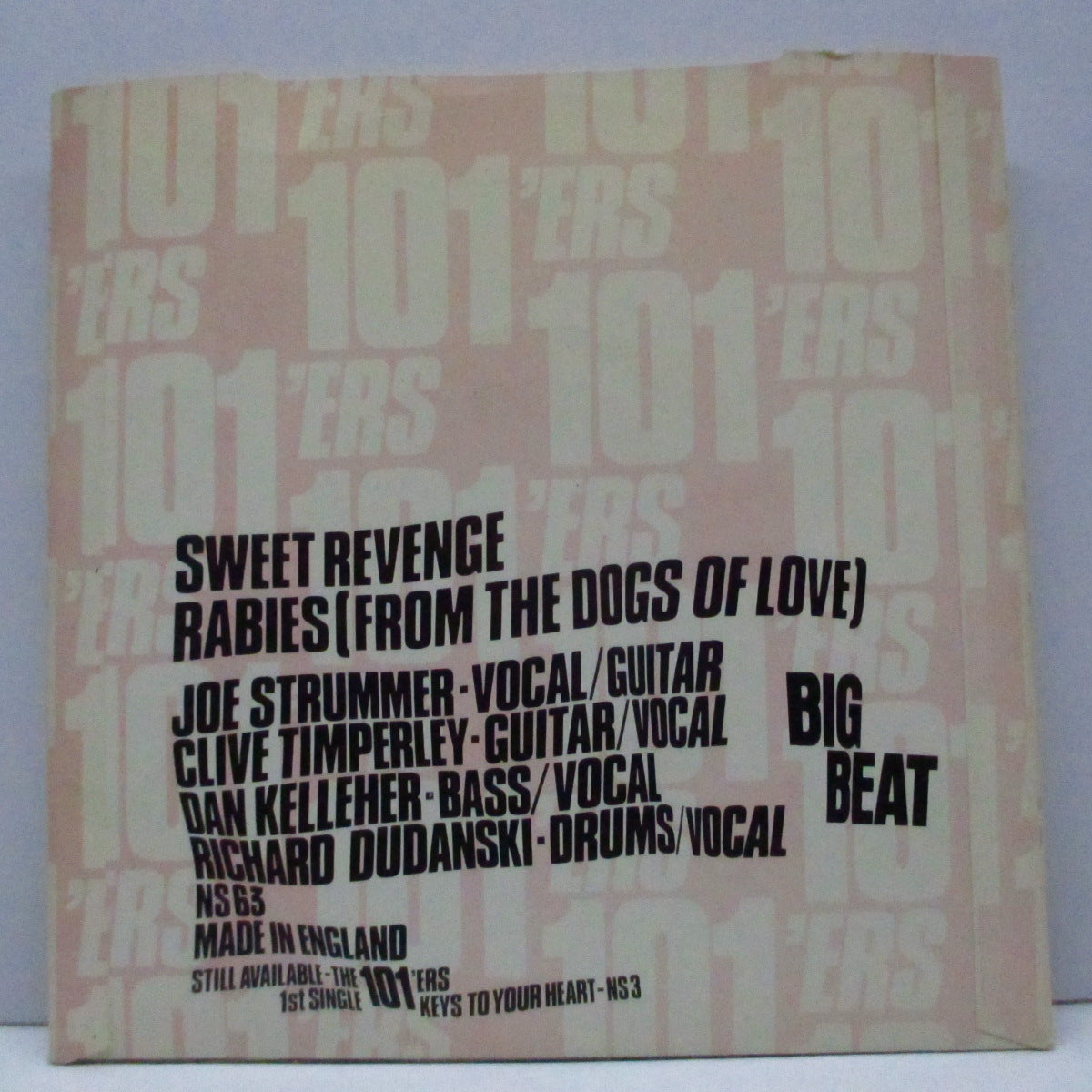 101'ERS, THE (ザ・ワンオーワナーズ)  - Sweet Revenge (UK オリジナル 7"+光沢固紙折り返しジャケ)