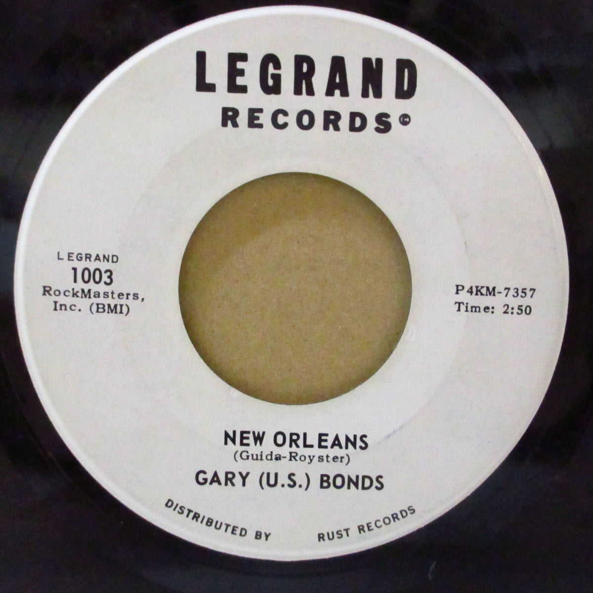 GARY U.S.BONDS (ゲイリーU.S.ボンド)  - New Orleans (US '60年「Rockaway 工場プレス、黒ロゴ・白ラベ」7インチ)