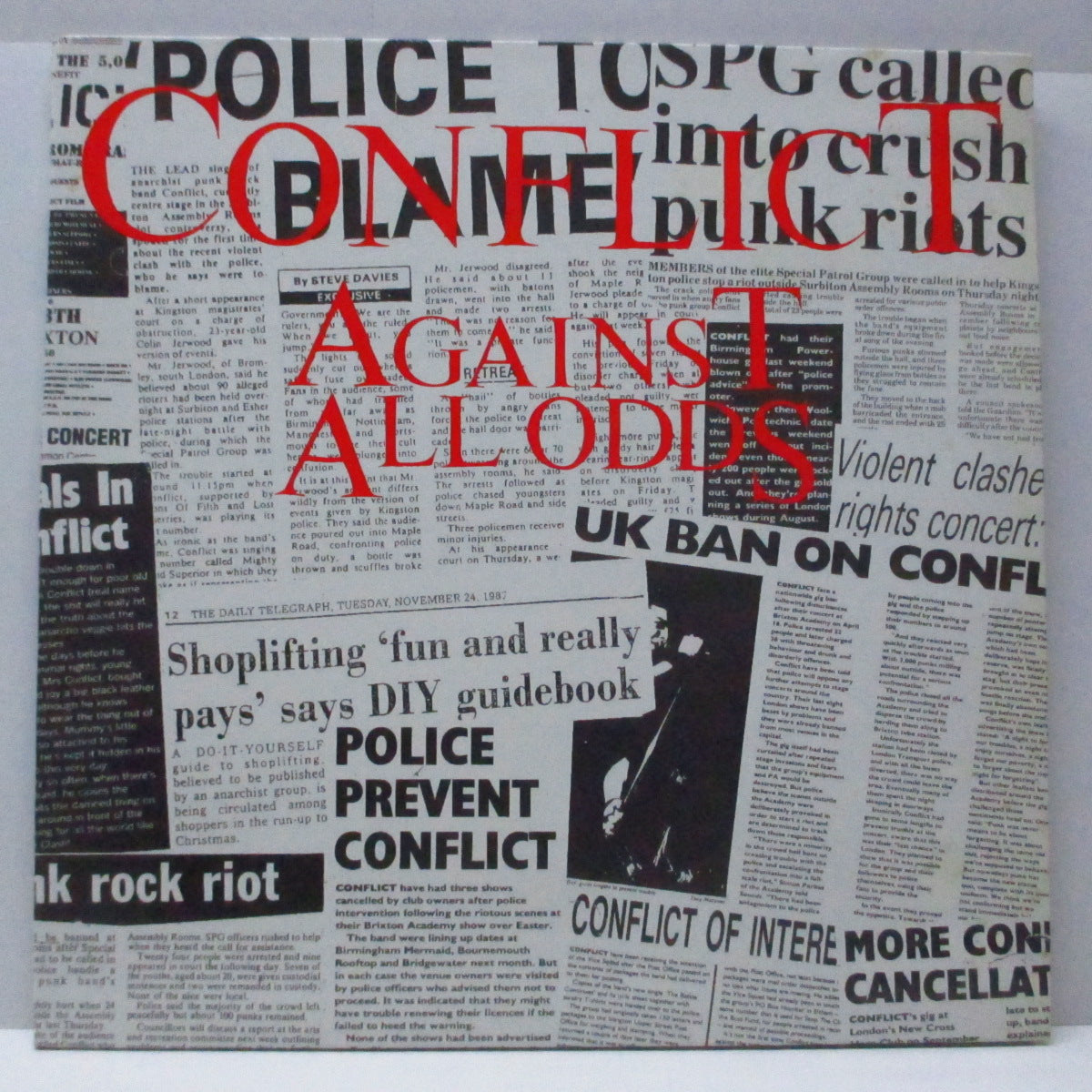 CONFLICT (コンフリクト)  - Against All Odds (UK オリジナル LP+インナー/見開ジャケ）