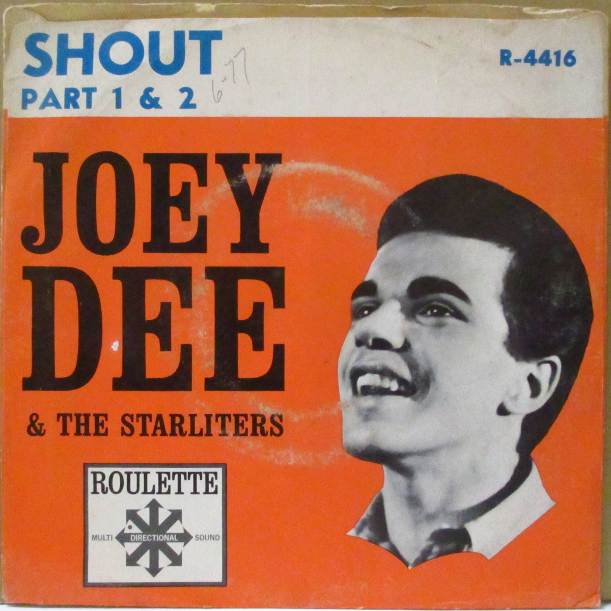 JOEY DEE & THE STARLITERS (ジョーイ・ディー ＆ ザ・スターライターズ)  - Shout (Part.1&2) (US オリジナル・ジャケ付き7インチ) 