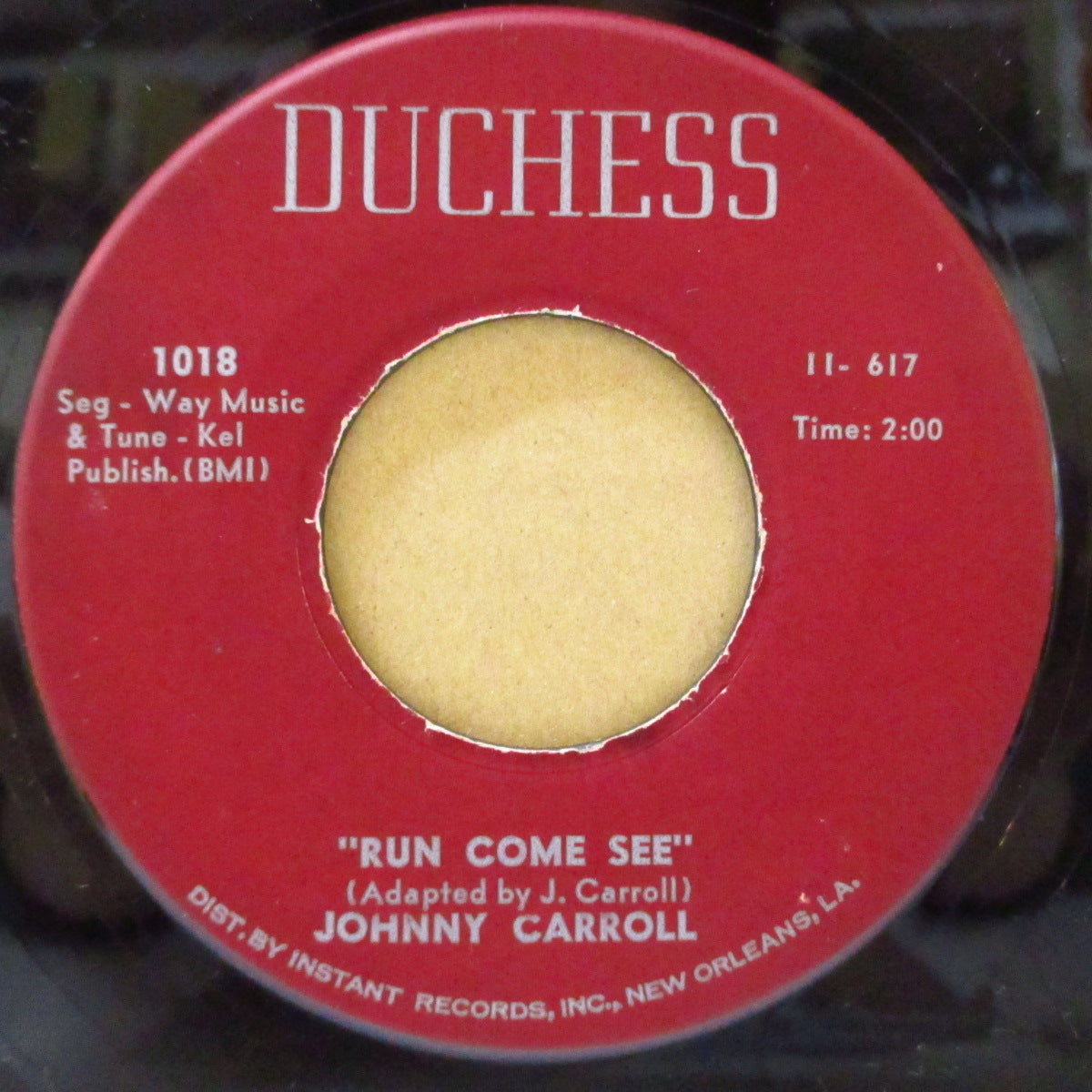 JOHNNY CARROLL (ジョニー・キャロル)  - Run Come See / The Sally Ann (US オリジナル 7インチ)ヒルビリー調ティーンポップ