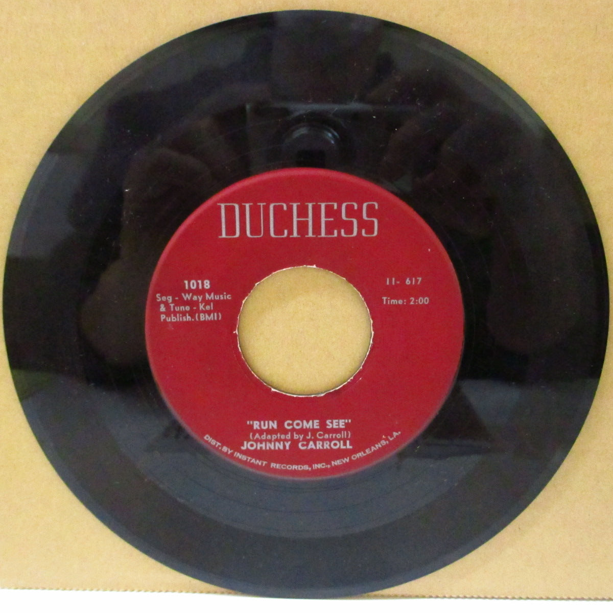 JOHNNY CARROLL (ジョニー・キャロル)  - Run Come See / The Sally Ann (US オリジナル 7インチ)ヒルビリー調ティーンポップ