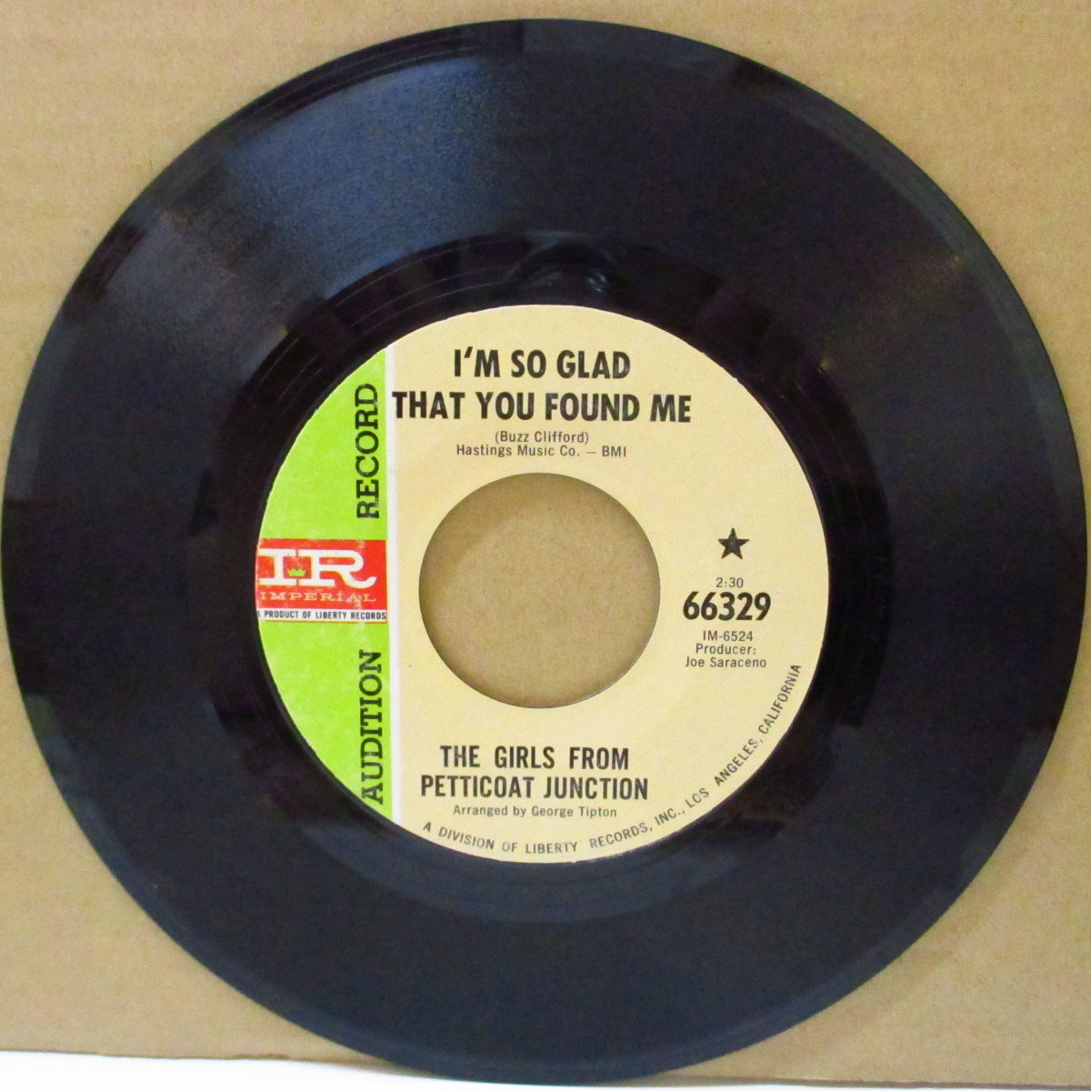 GIRLS FROM PETTICOAT JUNCTION, THE (ザ・ガールズ・フロム・ペチコート・ジャンクション)  - I'm So Glad That You Found Me (US '68 プロモ 7インチ)極上美メロ脱力キュート・サンシャインポップ!