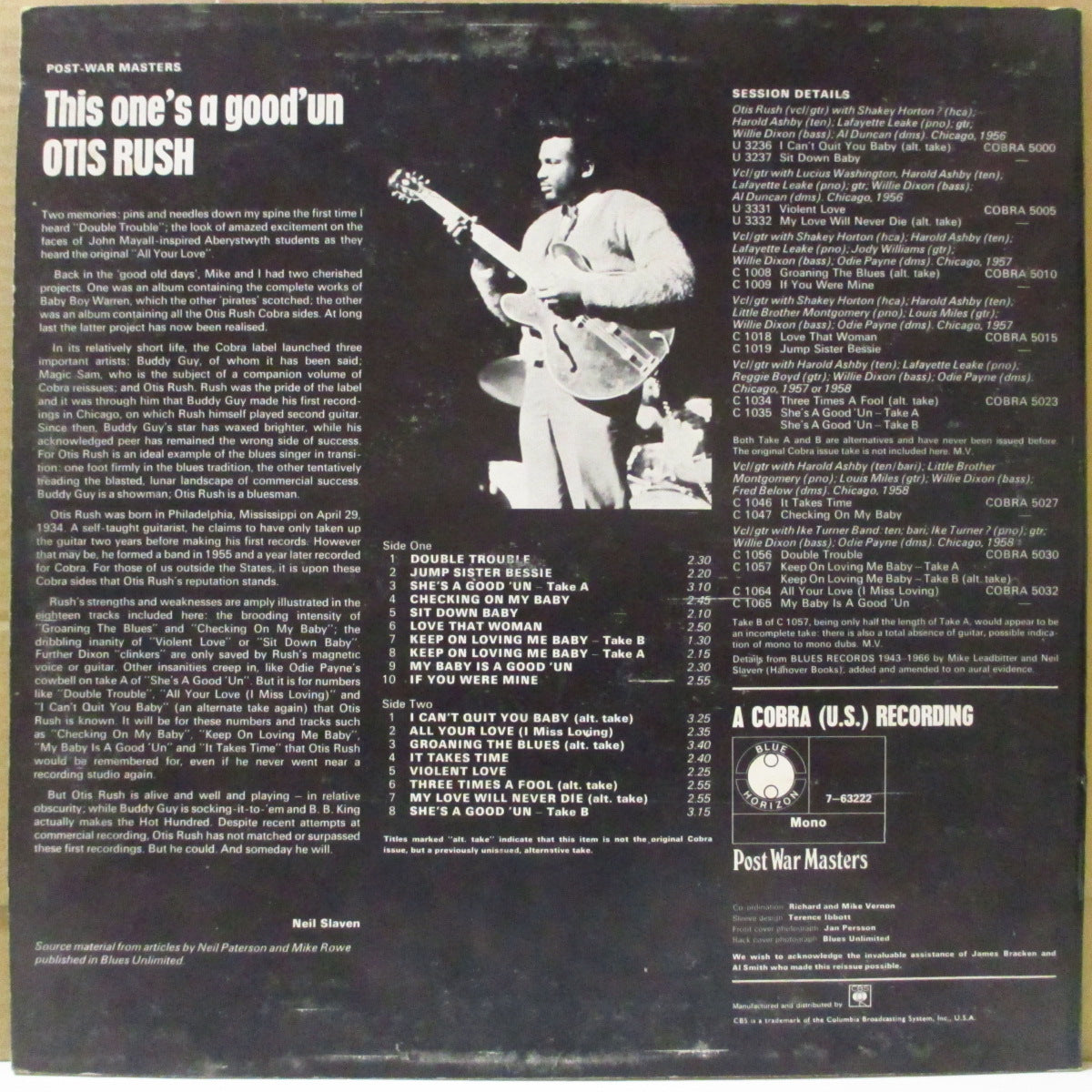 OTIS RUSH (オーティス・ラッシュ)  - This One's A Good 'Un (UK '69 オリジナル・モノラル LP/表面コーティング・ジャケ)英国のみのコブラ社音源コンピ