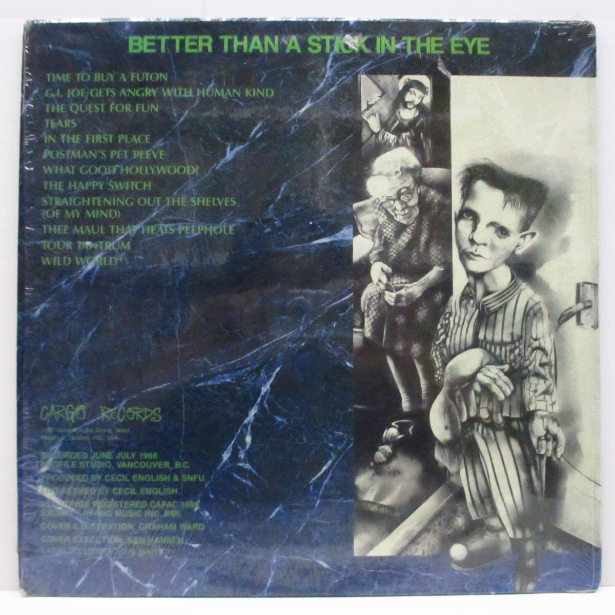S.N.F.U. (エス・エヌ・エフ・ユー)  - Better Than A Stick In The Eye (US & Canada '88 オリジナル「黒盤」LP+インサート）サード！