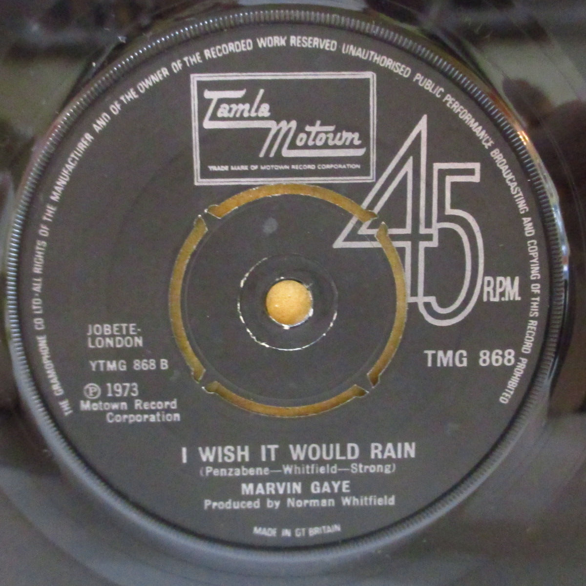 MARVIN GAYE (マーヴィン・ゲイ)  - Let's Get It On (UK '73 オリジナル「グラモフォン・リム、プッシュアウト・センター」7インチ) チャート１位の大ヒット名曲