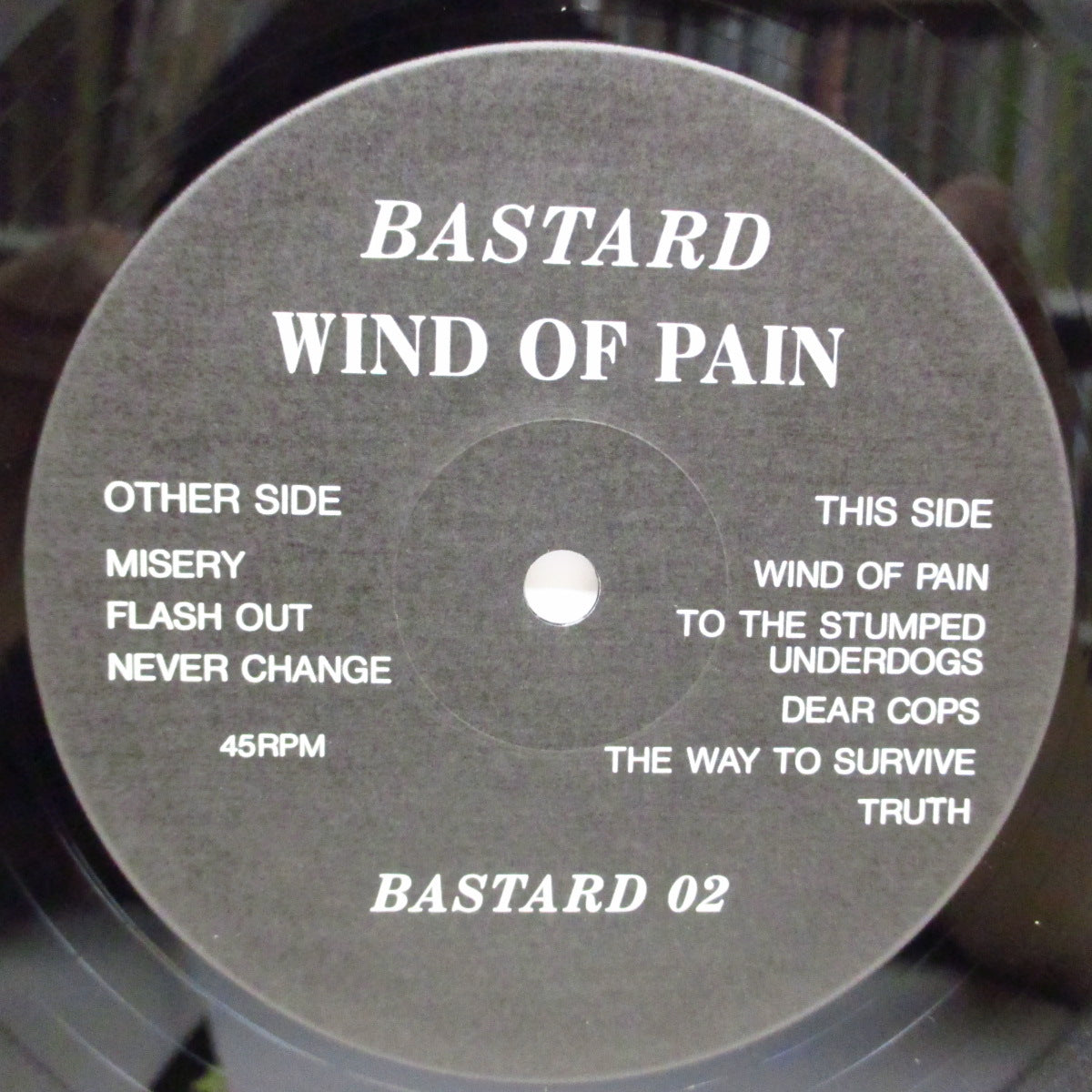 BASTARD (バスタード)  - Wind Of Pain (Japan '92 オリジナル 8曲入り 12") 近年稀な美品 !