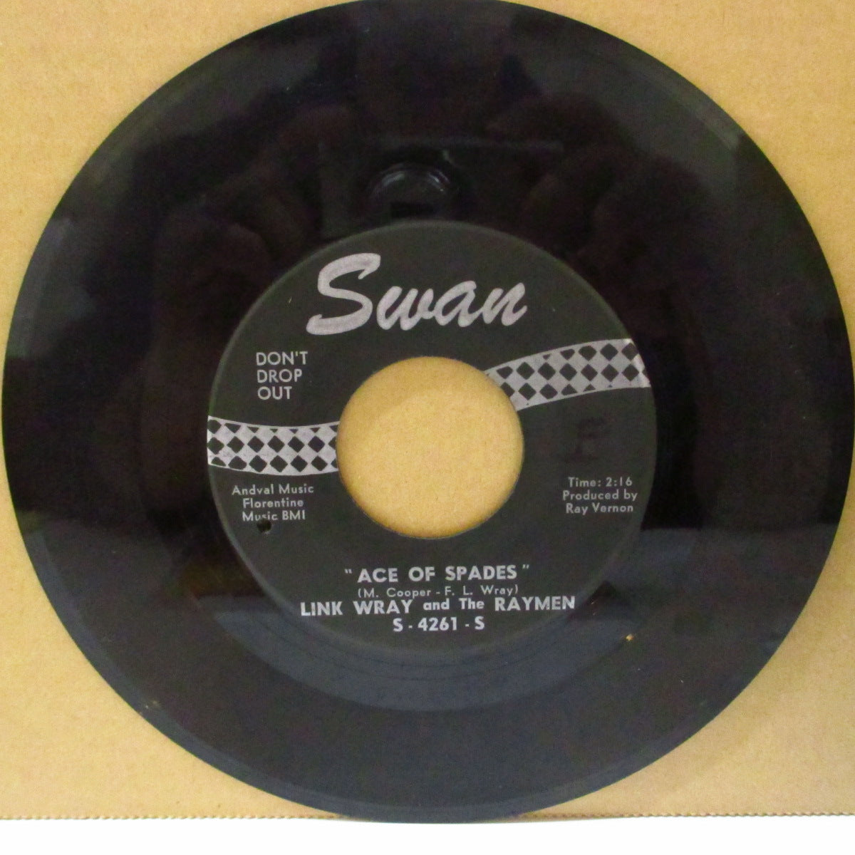 LINK WRAY & HIS RAYMEN (リンク・レイ)  - Ace Of Spades / Hidden Charms (US オリジナル 7インチ) 爆裂ロッキン・インスト'66年バージョン！