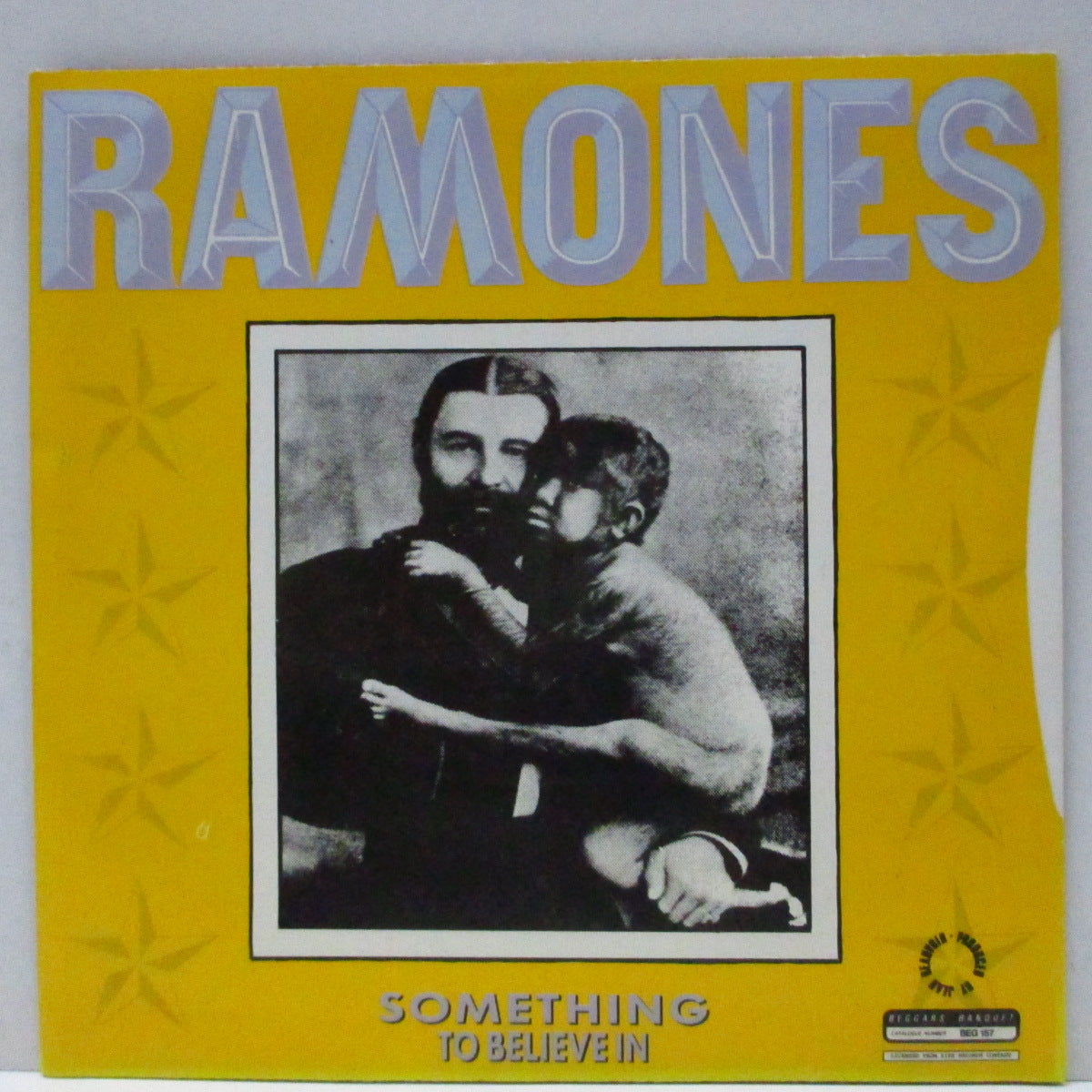 RAMONES (ラモーンズ)  - Something To Believe In (UK オリジナル 7"/光沢固紙ジャケ) 両A面シングル !