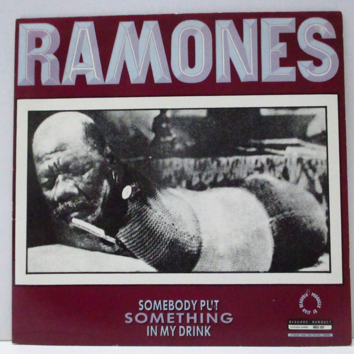 RAMONES (ラモーンズ)  - Something To Believe In (UK オリジナル 7"/光沢固紙ジャケ) 両A面シングル !