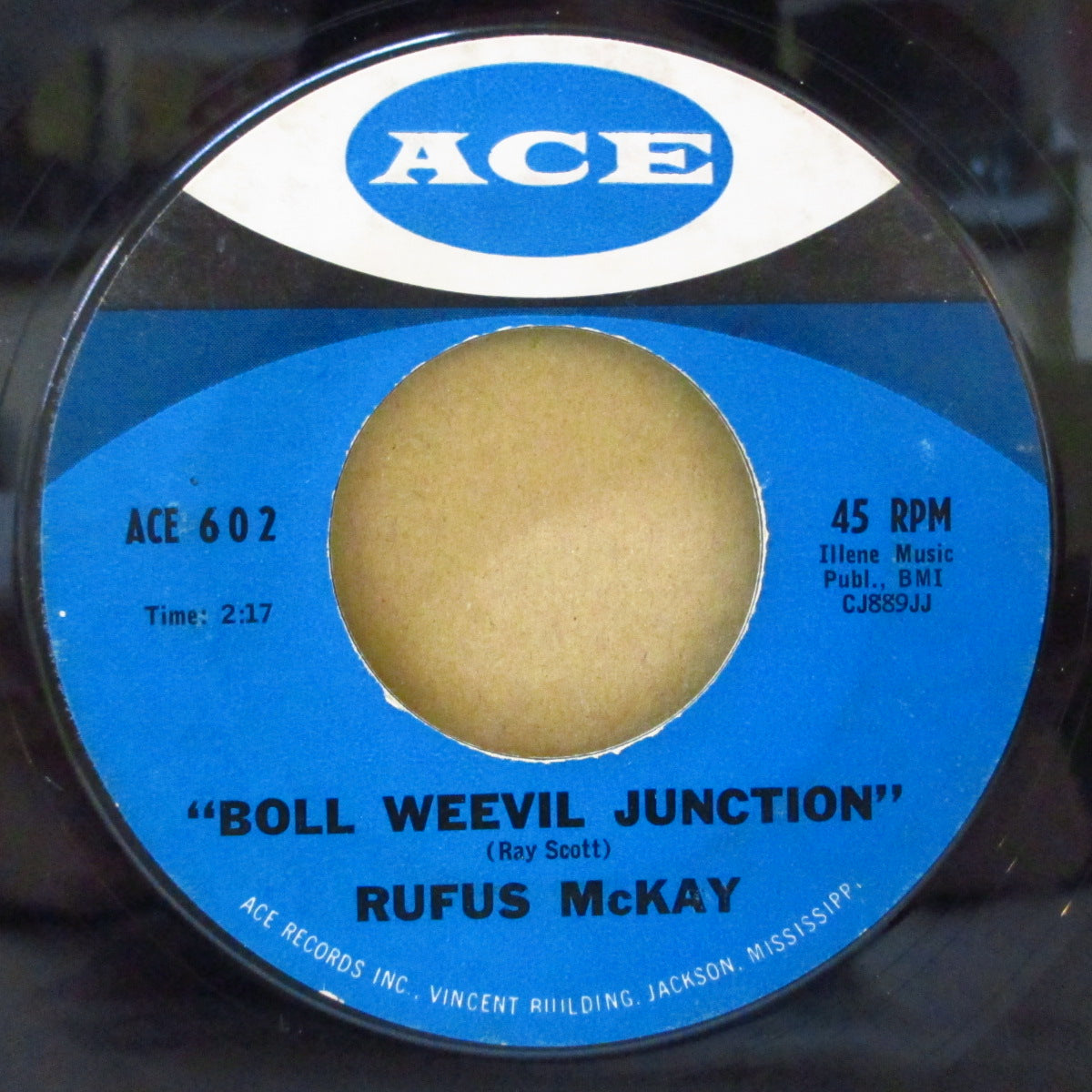 RUFUS McKAY (ルーファス・マッケイ)  - Boll Weevil Junction (US セカンドプレス「青・白・黒ラベ」7インチ) スワンプR&B調ロカビリー