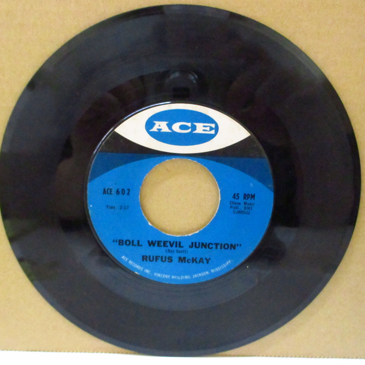RUFUS McKAY (ルーファス・マッケイ)  - Boll Weevil Junction (US セカンドプレス「青・白・黒ラベ」7インチ) スワンプR&B調ロカビリー
