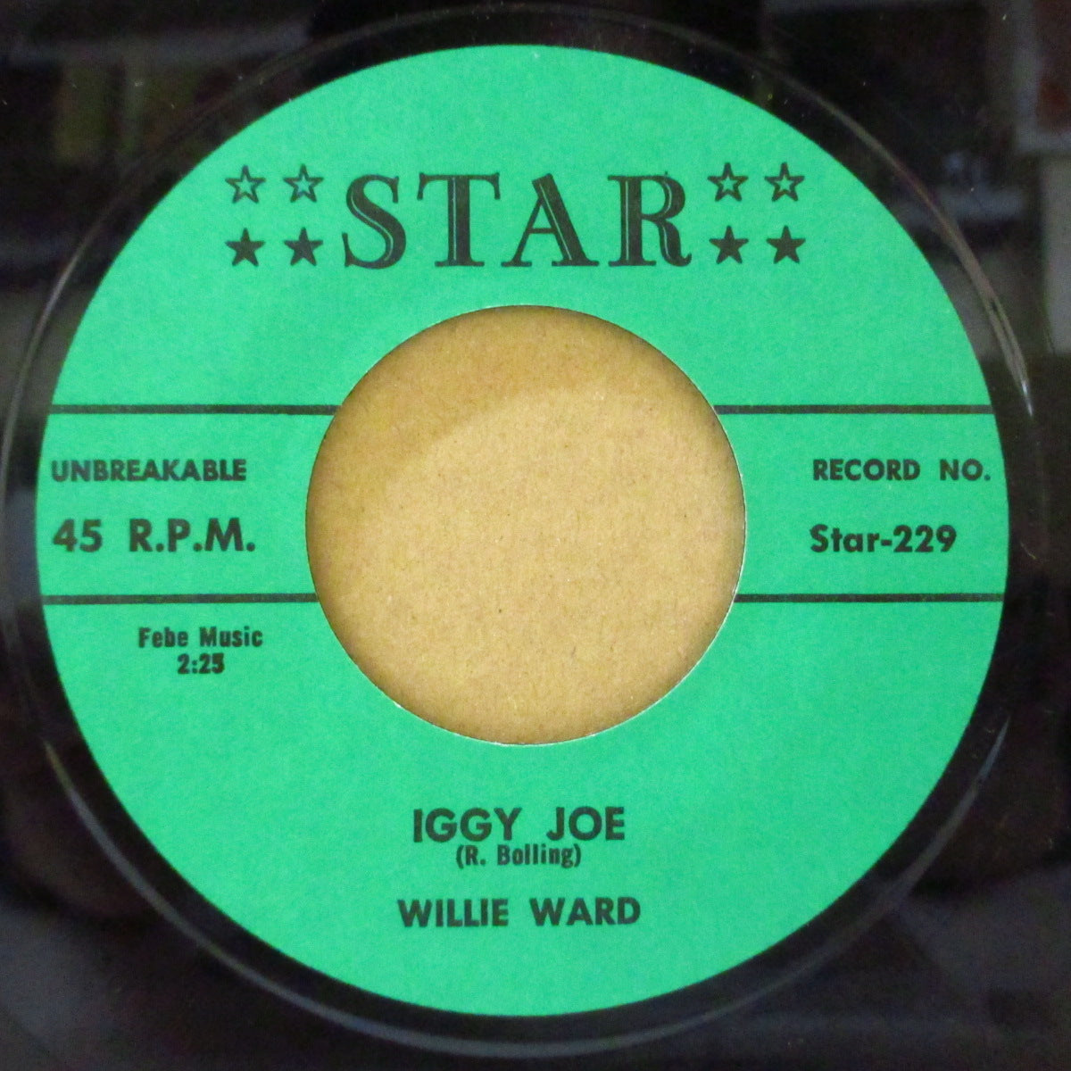 WILLIE WARD (ウィリー・ワード)  - Iggy Joe / Be Mine (US '80年代限定リプロ 7インチ) ワイルド・ロカビリー