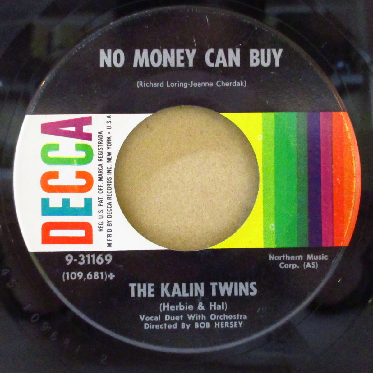 KALIN TWINS (カリン・ツインズ)  - Zing! Went The Strings Of My Heart (US オリジナル 7インチ) 古典ポップ名曲の清涼ティーンポップ・カヴァ！
