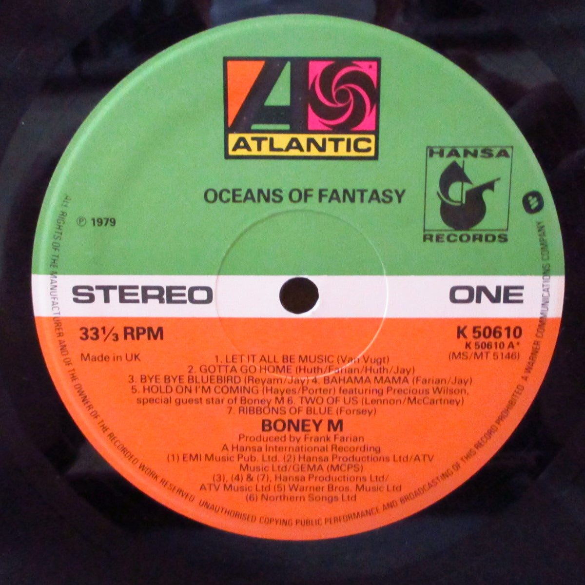 BONEY M. (ボニー・エム)  - Oceans Of Fantasy (UK '79 オリジナル・ステレオ LP/見開きポスタージャケ ) ディスコ大ヒット4作目アルバム