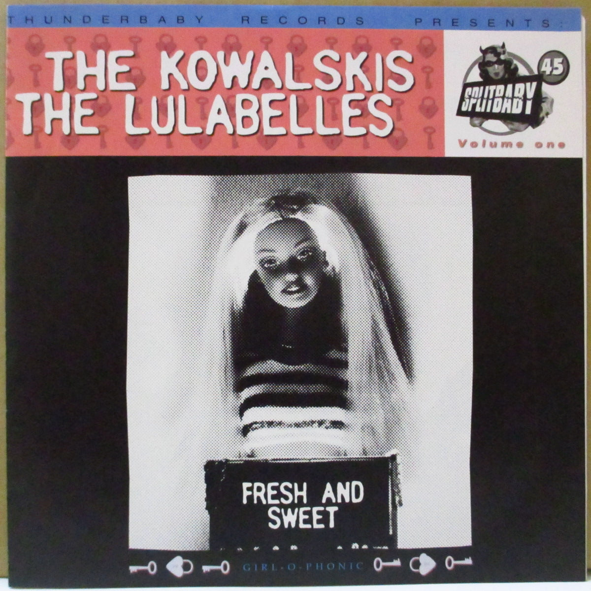 KOWALSKIS, THE / THE LULABELLES (ザ・コワルスキス / ザ・ルラベルズ)  - Splitbaby 45 Volume One - Flesh And Sweet (German 限定ブルーヴァイナル 7インチ+光沢ソフト紙ジャケ) '02年スプリットシングル