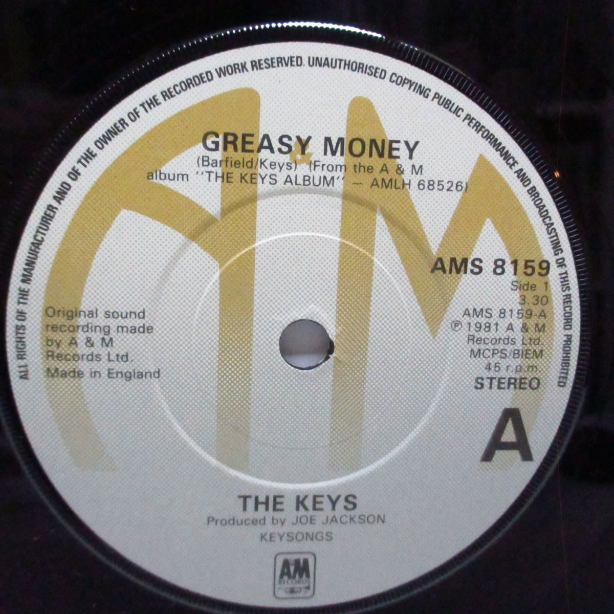 KEYS, THE (ザ ・キイズ) - Greasy Money (UK オリジナル 7