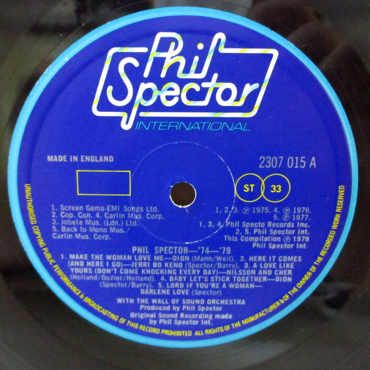 V.A. (フィル・スペクター'74〜'79年プロデュース作品コンピ)  - Phil Spector 74/79 (UK '78 オリジナル・ステレオ LP)