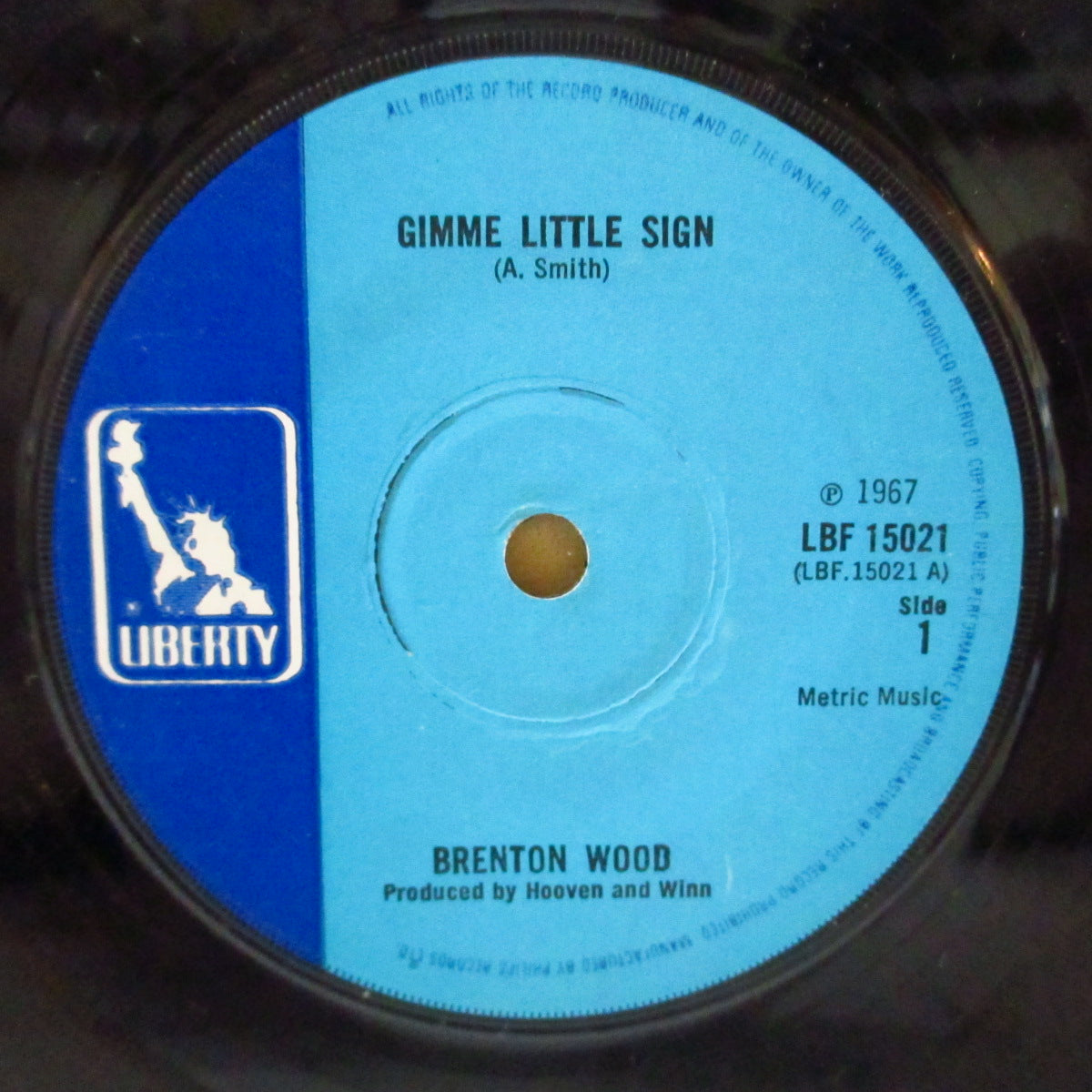 BRENTON WOOD (ブレントン・ウッド)  - Gimme Little Sign (UK '67年オリジナル「ソリッドセンター」7インチ)美メロ・ノーザン名曲