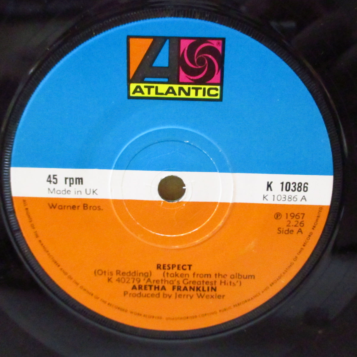 ARETHA FRANKLIN (レサ・フランクリン)  - Respect +2 (UK '74年再発 3曲入り7インチ+カンパニースリーブ)ヒット3曲カップリング再発