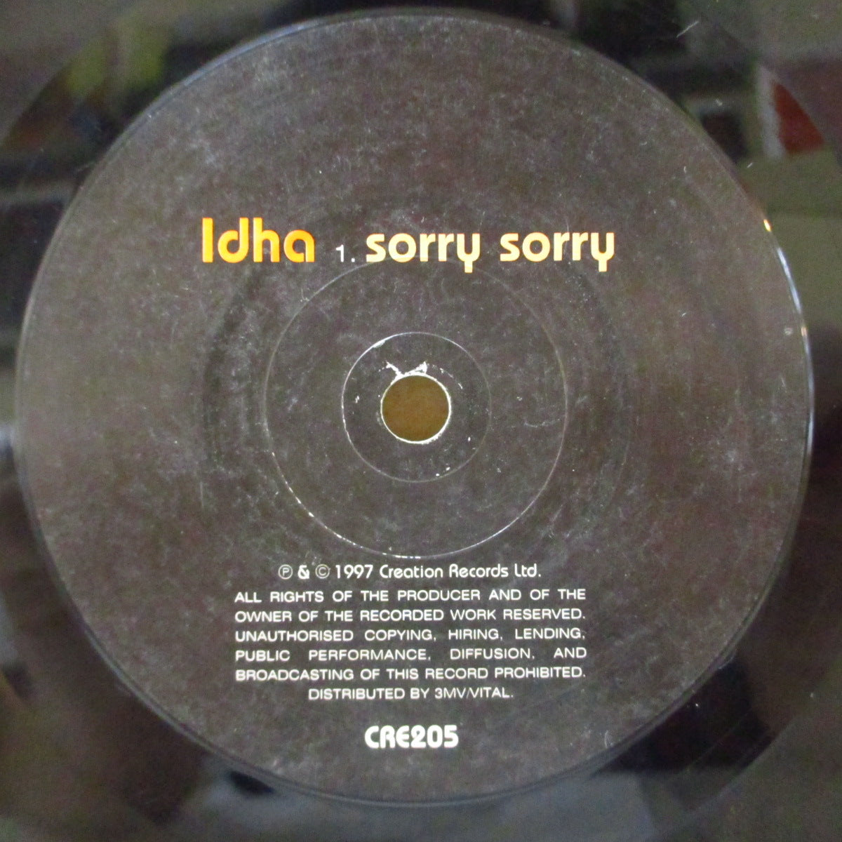 IDHA (イーダ)  - Sorry Sorry (UK オリジナル 7インチ+光沢固紙ジャケ)