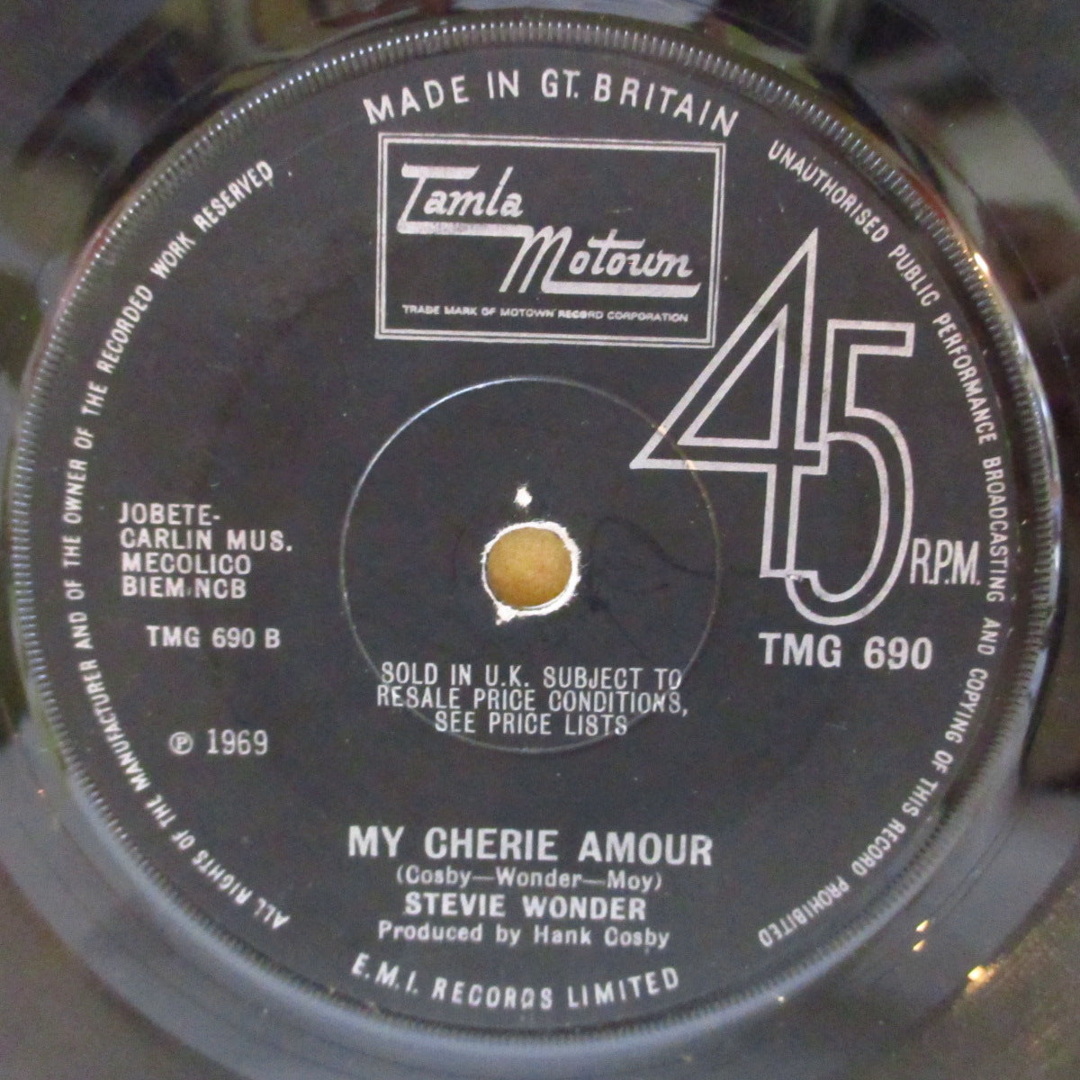 STEVIE WONDER (スティーヴィー・ワンダー)  - I Don't Know Why / My Cherie Amour (UK '69 初回オリジナル「ソリッド・センター」7インチ)