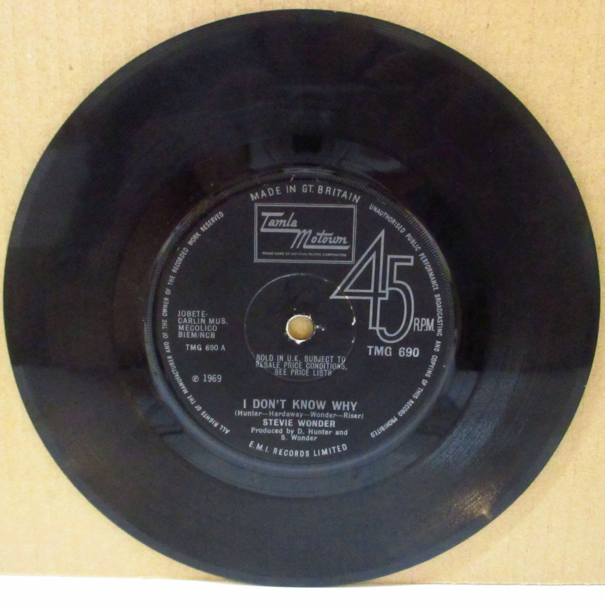 STEVIE WONDER (スティーヴィー・ワンダー)  - I Don't Know Why / My Cherie Amour (UK '69 初回オリジナル「ソリッド・センター」7インチ)