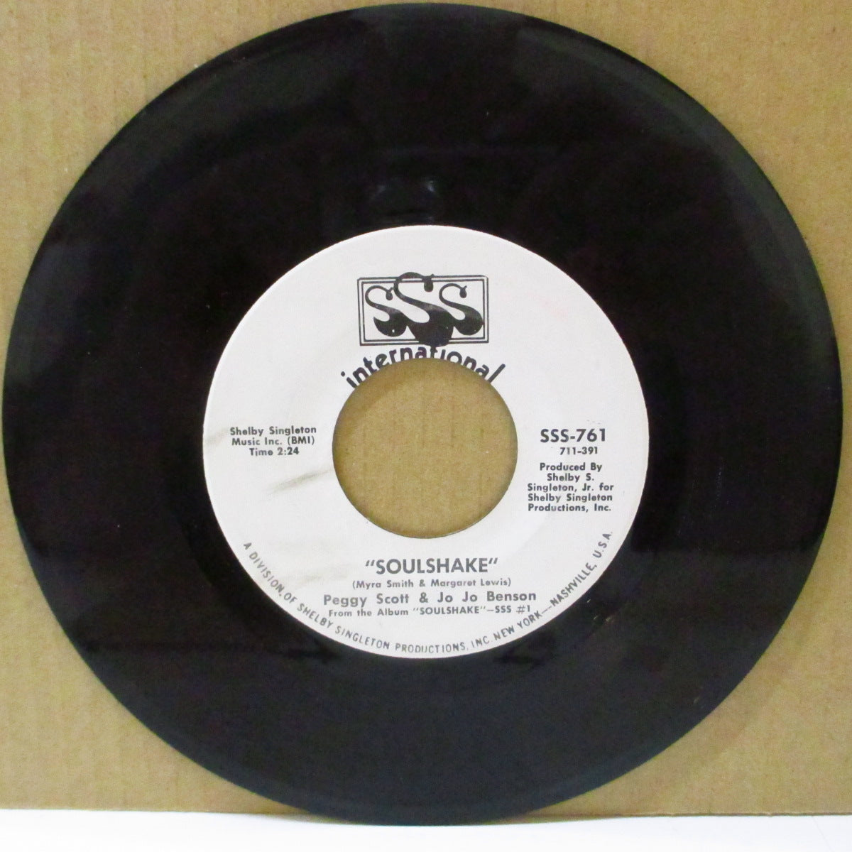 PEGGY SCOTT & JO JO BENSON (ペギー・スコット＆ジョ・ジョ・ベンソン)  - Soulshake (US '69 プロモ 白ラベ  7インチ)