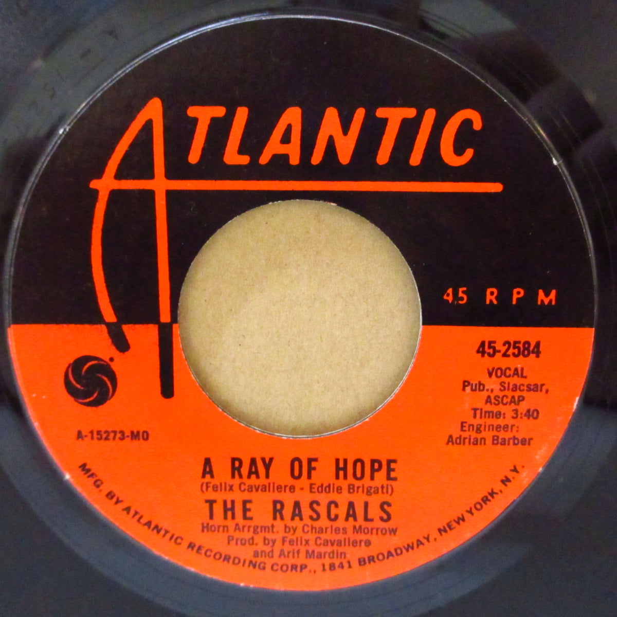 RASCALS (ラスカルズ)  - A Ray Of Hope (US '68 オリジナル 7インチ)