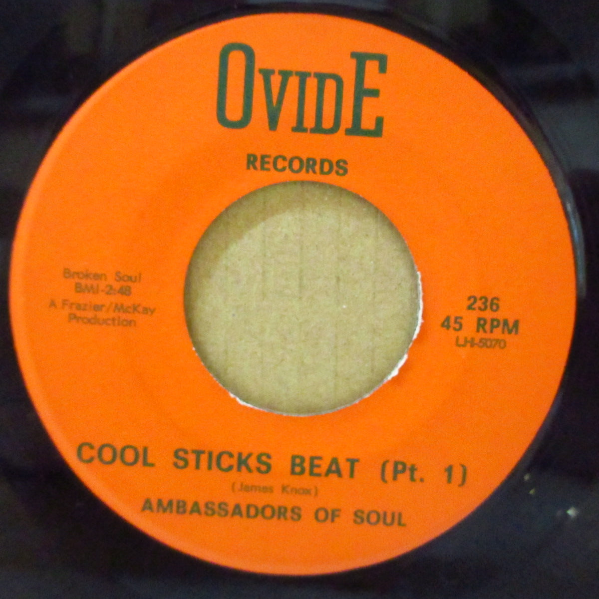 AMBASSADORS OF SOUL (アンバサダーズ・オブ・ソウル)  - Cool Sticks Beat (Pt. 1 & 2) (US '68 オリジナル 7インチ) ファンキー・ノーザン・インスト！