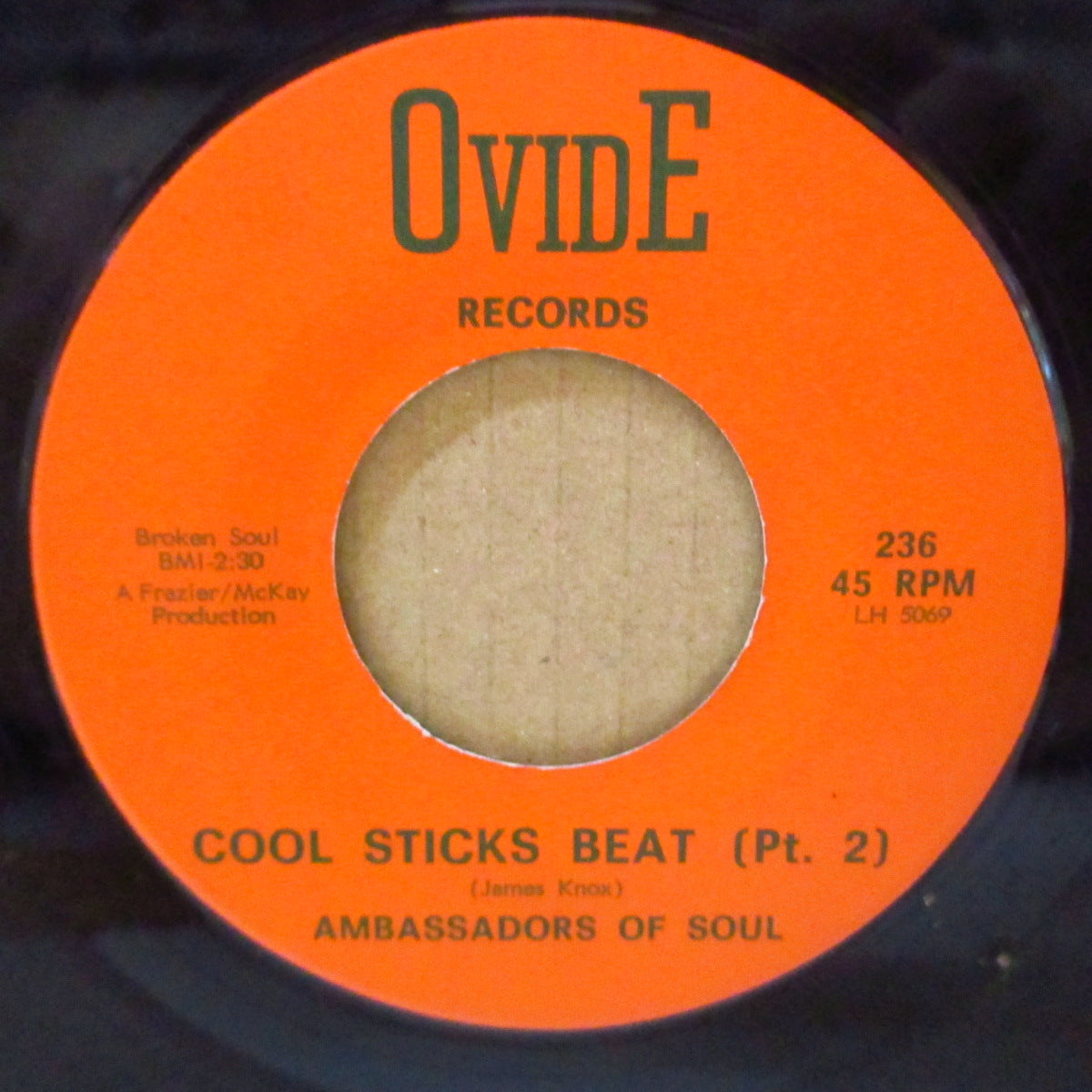 AMBASSADORS OF SOUL (アンバサダーズ・オブ・ソウル)  - Cool Sticks Beat (Pt. 1 & 2) (US '68 オリジナル 7インチ) ファンキー・ノーザン・インスト！