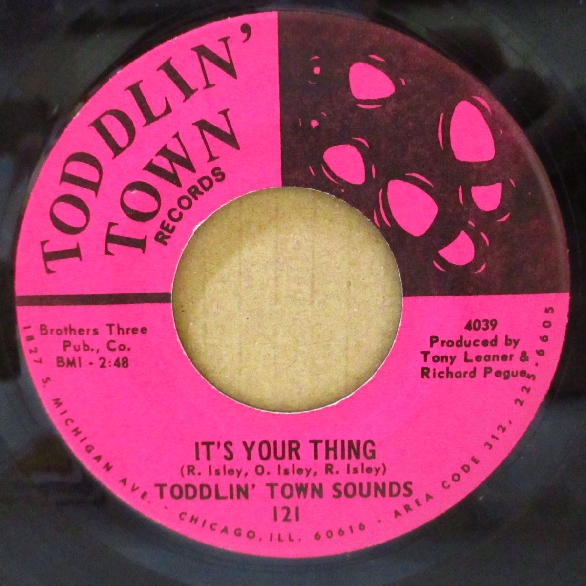 TODDLIN' TOWN SOUNDS (トドリン・タウン・サウンズ)  -  It's Your Thing / The Dud (US '69 オリジナル「黒・ピンク・ラベ ver」 7インチ)アイズレー・ブラザーズ ファンク名曲のキラー・インスト・カヴァ！